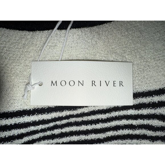Moon River Striped Knit Top Maxi Dress Size Medium 6 US New With Tag - Picture 3 of 5